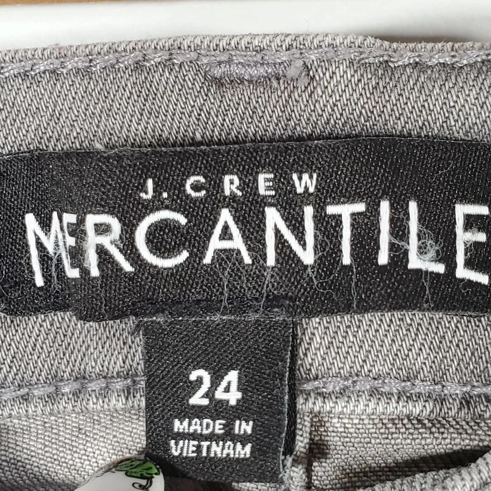 J. Crew Mercantile Mid-Rise Skinny Jean Valley Wash Gray Size 24